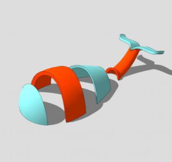 鲸鱼雕塑SU模型下载_sketchup草图大师SKP模型