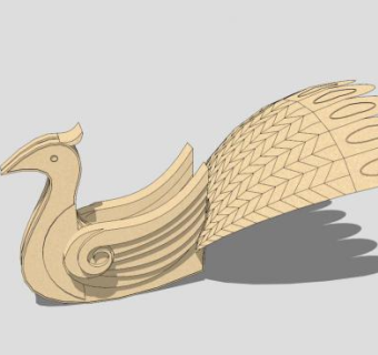 凤凰工艺品雕塑SU模型下载_sketchup草图大师SKP模型