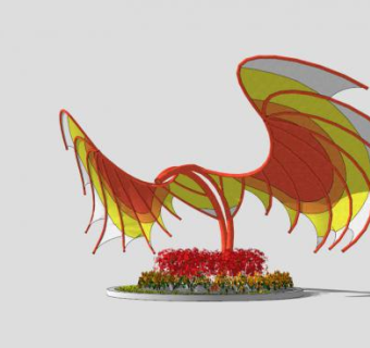 火鸟创意雕塑SU模型下载_sketchup草图大师SKP模型