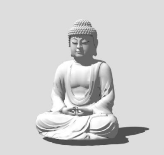 佛像雕塑SU模型下载_sketchup草图大师SKP模型