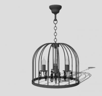 灯罩吊灯蜡烛灯具SU模型下载_sketchup草图大师SKP模型