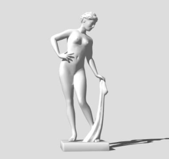 西方女性雕像SU模型下载_sketchup草图大师SKP模型