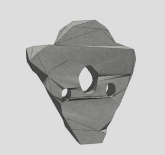 小奶牛牛头雕像雕塑SU模型下载_sketchup草图大师SKP模型