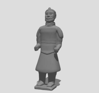 兵马俑雕塑SU模型下载_sketchup草图大师SKP模型