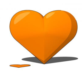 橙色的爱心SU模型下载_sketchup草图大师SKP模型
