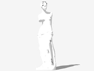 米洛斯的维纳斯雕像SU模型下载_sketchup草图大师SKP模型
