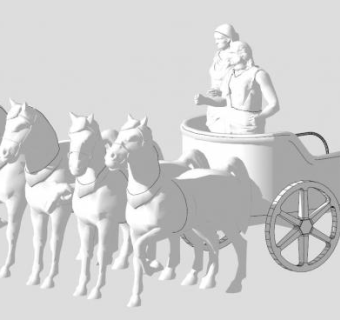 马车雕像SU模型下载_sketchup草图大师SKP模型