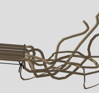 椅子木雕雕塑SU模型下载_sketchup草图大师SKP模型