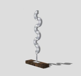 现代创意雕塑SU模型下载_sketchup草图大师SKP模型