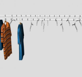 晾衣杆上的衣服SU模型下载_sketchup草图大师SKP模型