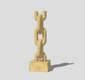 锁链雕塑SU模型下载_sketchup草图大师SKP模型