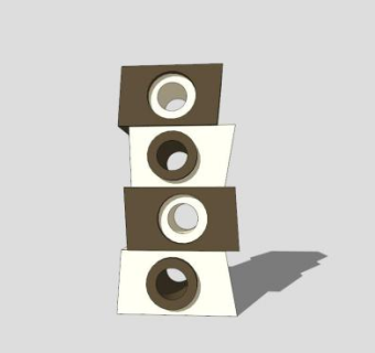 创意艺术雕塑SU模型下载_sketchup草图大师SKP模型