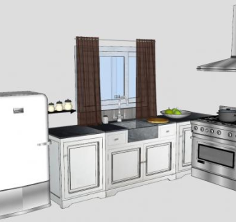 厨房橱柜厨具电器SU模型下载_sketchup草图大师SKP模型