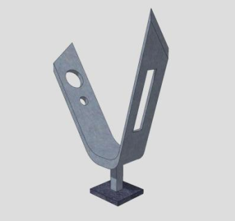 创意“V”形雕像SU模型下载_sketchup草图大师SKP模型