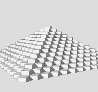 创意金字塔雕像SU模型下载_sketchup草图大师SKP模型