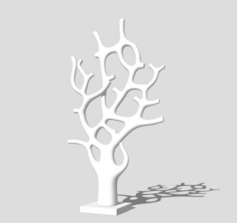 珊瑚创意雕像SU模型下载_sketchup草图大师SKP模型