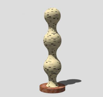 珠串雕塑SU模型下载_sketchup草图大师SKP模型