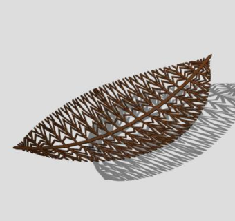 树叶雕塑SU模型下载_sketchup草图大师SKP模型