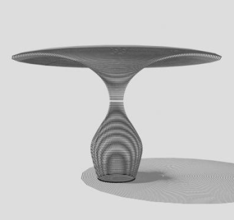 艺术桌子雕塑SU模型下载_sketchup草图大师SKP模型