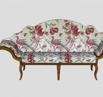 欧式沙发凳SU模型下载_sketchup草图大师SKP模型