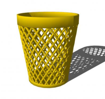 纸篓垃圾筐SU模型下载_sketchup草图大师SKP模型