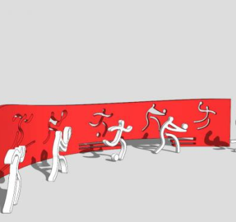 北京奥运会体育图标雕塑SU模型下载_sketchup草图大师SKP模型