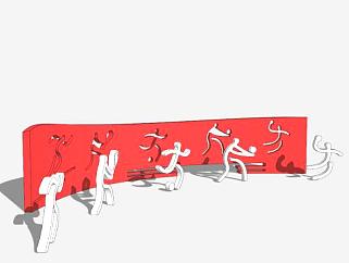 北京奥运会体育图标雕塑SU模型下载_sketchup草图大师SKP模型