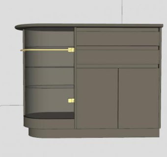 边桌柜子家具sketchup模型下载_sketchup草图大师SKP模型