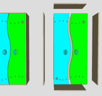 儿童衣柜双色柜子SU模型下载_sketchup草图大师SKP模型