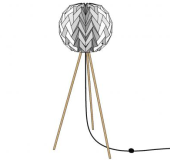 简易落地灯具SU模型下载_sketchup草图大师SKP模型