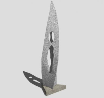 水草艺术雕塑SU模型下载_sketchup草图大师SKP模型