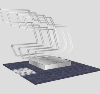 金属香蕉工艺品雕塑SU模型下载_sketchup草图大师SKP模型