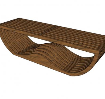 木制小茶几家具SU模型下载_sketchup草图大师SKP模型