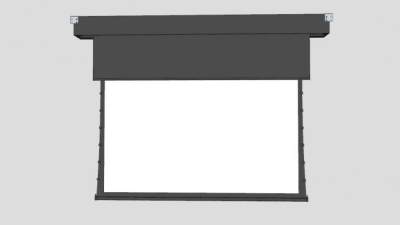 白色投影幕布SU模型下载_sketchup草图大师SKP模型