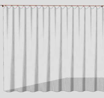 简约窗纱窗帘SU模型下载_sketchup草图大师SKP模型