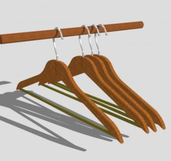 挂衣服的衣架SU模型下载_sketchup草图大师SKP模型