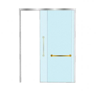 洗澡房推拉门玻璃门SU模型下载_sketchup草图大师SKP模型