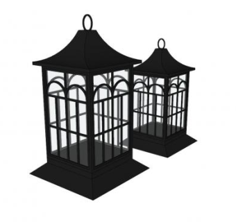 手提日式灯笼SU模型下载_sketchup草图大师SKP模型