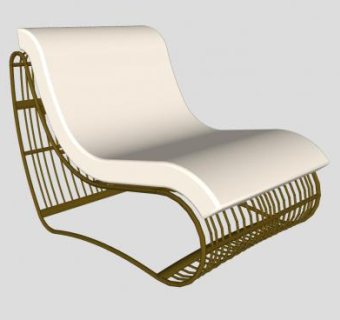 藤椅靠椅小座椅SU模型下载_sketchup草图大师SKP模型