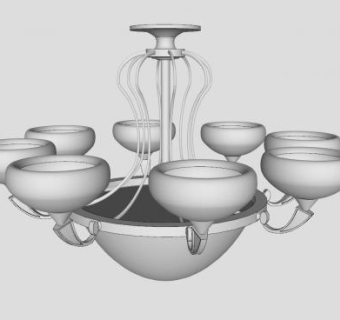 欧式吊灯吸顶灯灯具SU模型下载_sketchup草图大师SKP模型