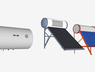 太阳能热水器和电热水器SU模型下载_sketchup草图大师SKP模型