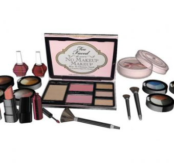 化妆品化妆盒小集合SU模型下载_sketchup草图大师SKP模型