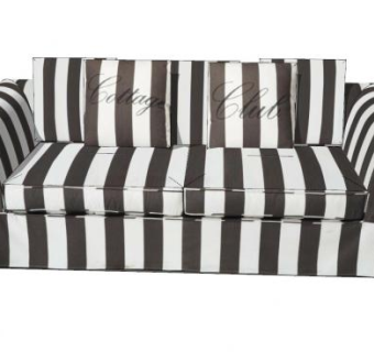 冷色调条纹沙发家具SU模型下载_sketchup草图大师SKP模型