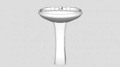 欧式洗脸盆洗手池SU模型下载_sketchup草图大师SKP模型