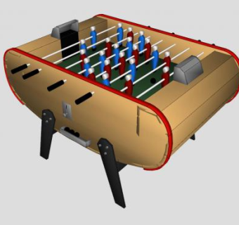 桌上足球桌SU模型下载_sketchup草图大师SKP模型