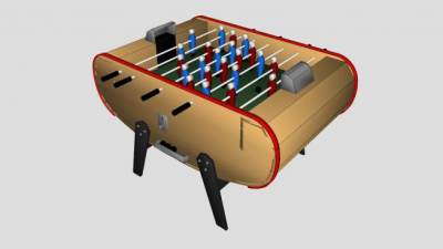 桌上足球桌SU模型下载_sketchup草图大师SKP模型
