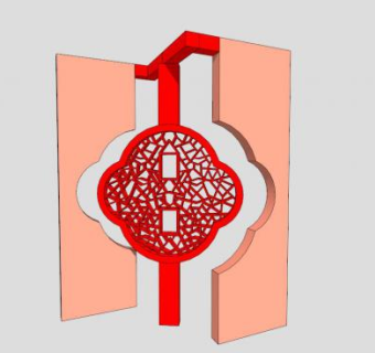 中国结雕塑SU模型下载_sketchup草图大师SKP模型
