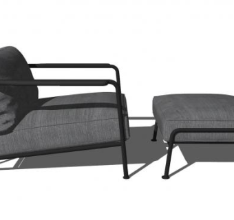 安乐椅沙发椅SU模型下载_sketchup草图大师SKP模型