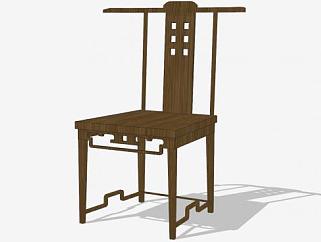 <em>中式椅子座椅</em>交椅SU模型下载_sketchup草图大师SKP模型