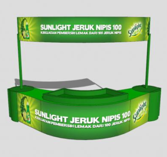 洗衣液售卖台SU模型下载_sketchup草图大师SKP模型